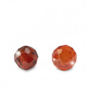 Cubic Zirconia beads 4mm Rusty red